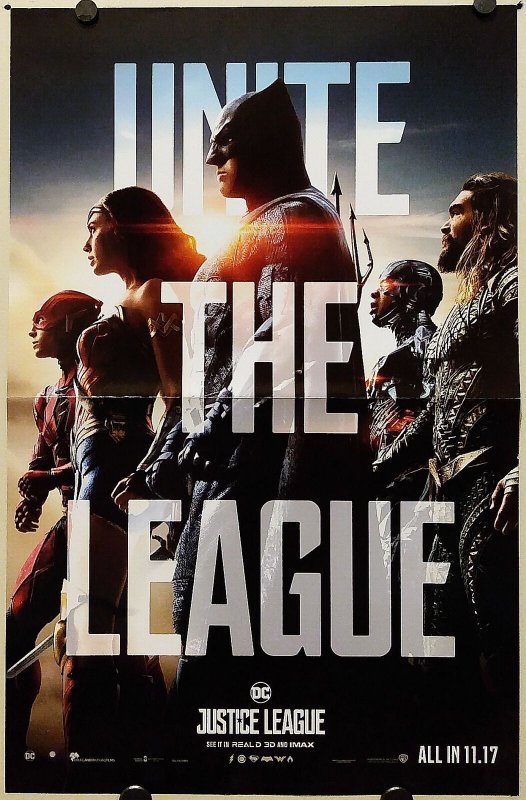 Justice League Movie - Unite The League Folded Promo Poster (17x11) New [FP174]