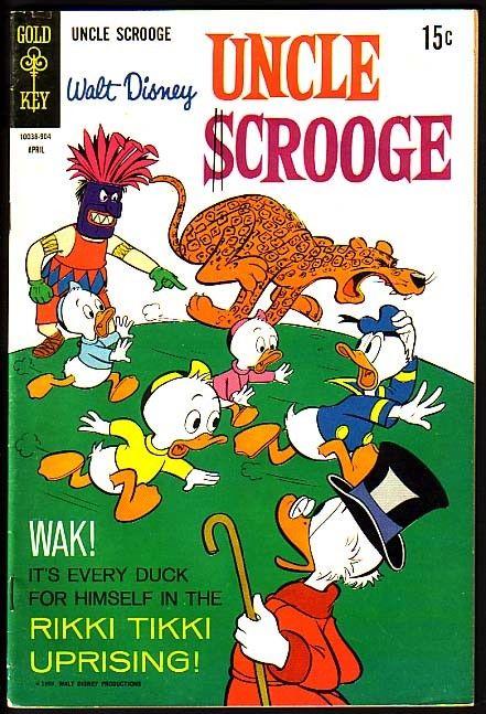 UNCLE SCROOGE #80-JUNGLE COVER-NO BARKS ART FN