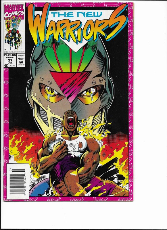 The New Warriors #37 Newsstand Edition (1993)