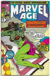 MARVEL AGE#76 VF/NM 1989 SHE-HULK MARVEL COMICS