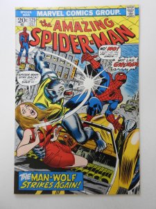 The Amazing Spider-Man #125 (1973) vs The Man-Wolf! Sharp Fine- Condition!