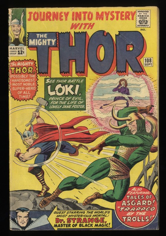 Journey Into Mystery #108 VG 4.0 Thor Loki Doctor Strange!