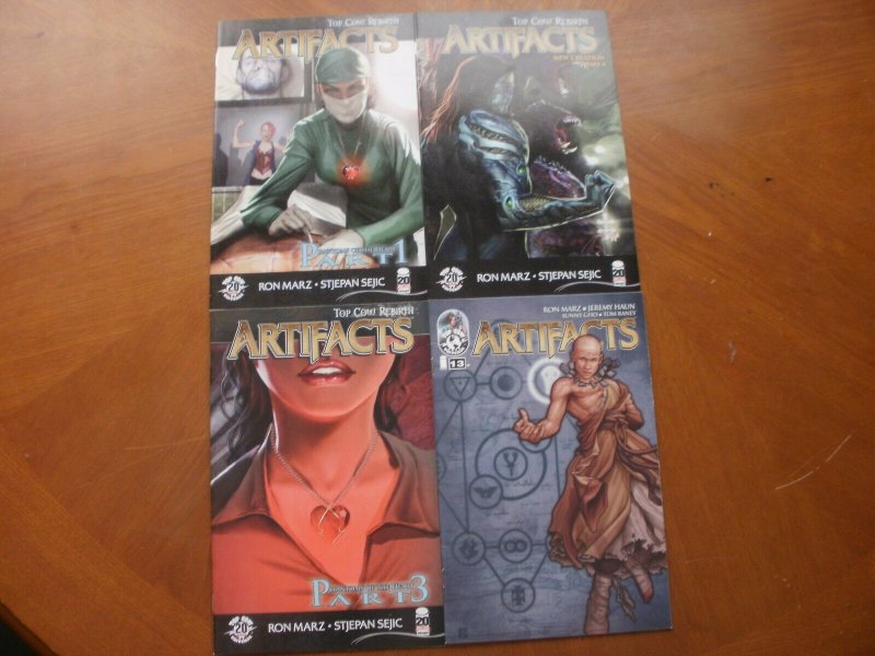 4 Mint Top Cow ARTIFACTS Comic #13 17 19 21 (Wrap-Around New Creation Rebirth)