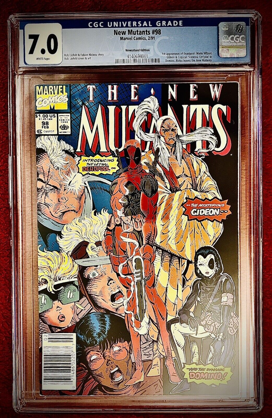 CGC 9.8~New Mutants #98~First appearance of Deadpool~ Newsstand