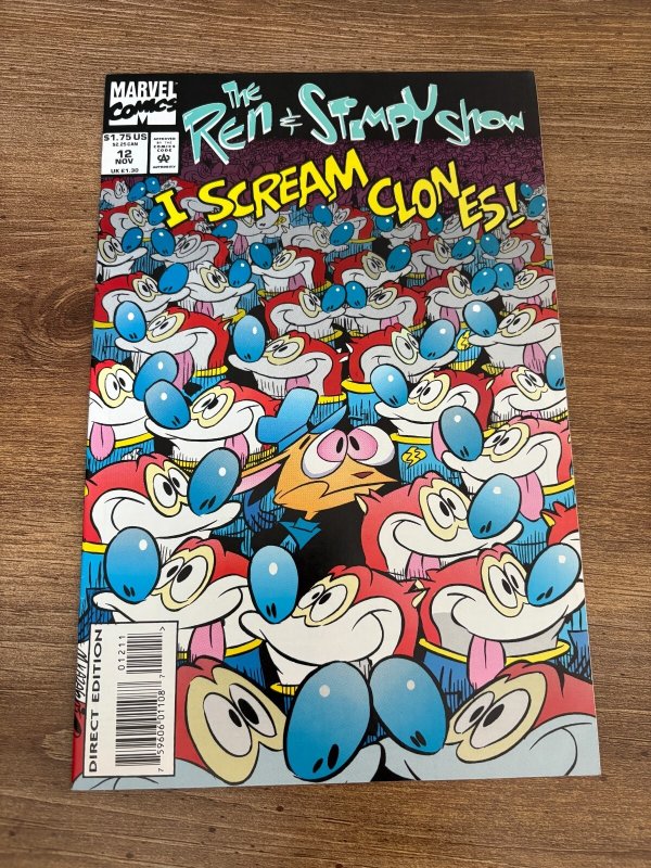 The Ren & Stimpy Show # 12 NM Nickelodeon Cartoon Marvel Comic Book 17 J355