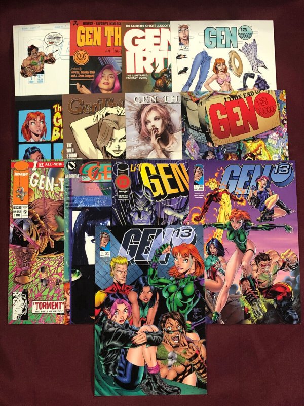 GEN 13 VARIANT COVERS COLLECTOR'S PORTFOLIO ALL 13 CARDS