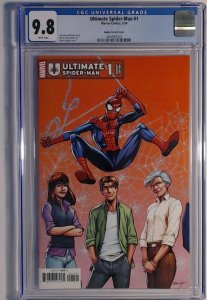 Ultimate Spider-Man #1 (Marvel, 2024) Mark Bagley Connecting Cover, CGC 9.8