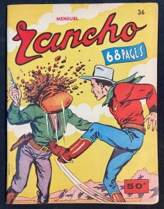 RANCHO 68 PAGE FRENCH WESTERN COMIC BOOK VG/FN 1957 