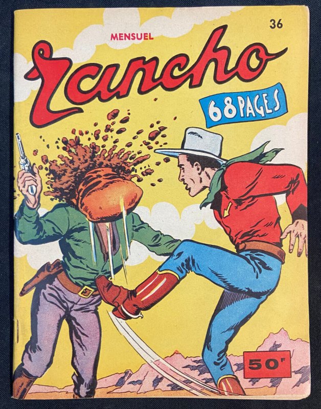 RANCHO 68 PAGE FRENCH WESTERN COMIC BOOK VG/FN 1957