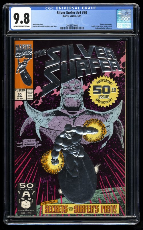 Silver Surfer (1987) #50 CGC NM/M 9.8 Off White to White
