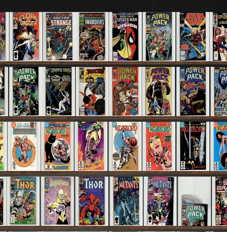 Huge Lot 150+ Comics with Power Pack, Warlord, Thor, Iron Man & More!