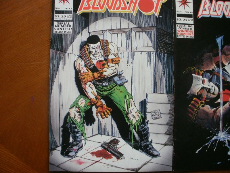 3 Near-Mint Valiant BLOODSHOT #8 Bad Blood + #10 The Rat (1993) + #33 (1995)