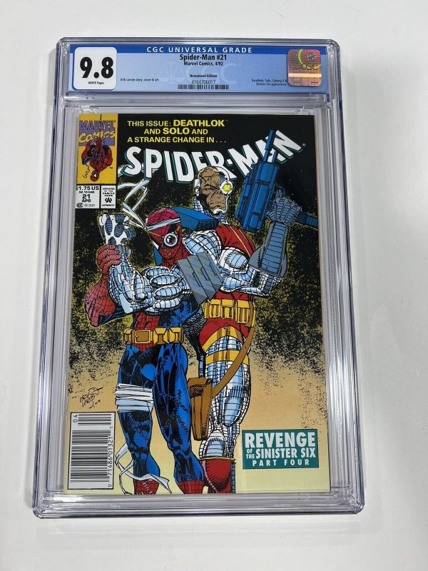 Spider-man 21 cgc 9.8 Newsstand Edition 1st cyborg Spider-man Spider-verse movie 