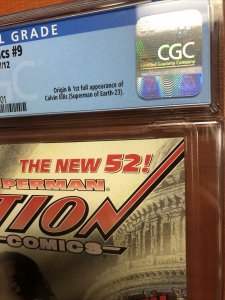 Action Comics  (2012) #9  (CGC 9.6 WP) 1st App Calvin Ellis