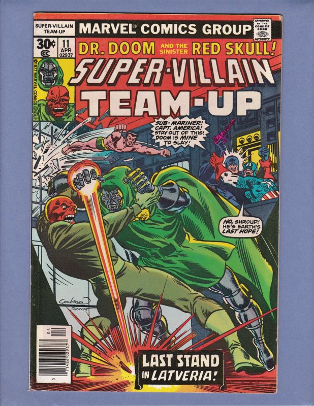 Super-Villain Team-Up #11 VF Dr Doom Red Skull Captain America Marvel 1977