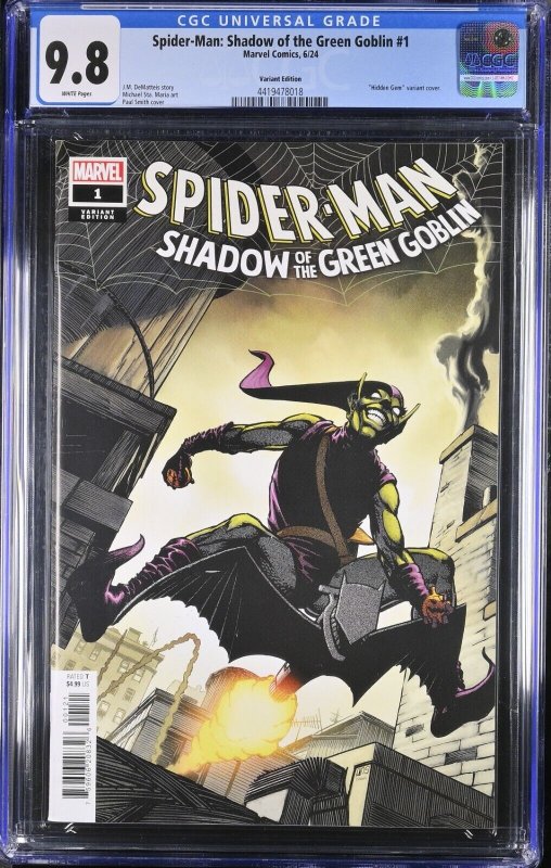 Spider-Man Shadow of the Green Goblin #1 CGC 9.8 Hidden Gem Variant Marvel 2024