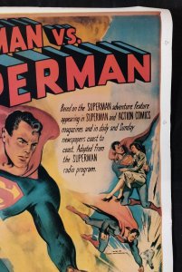 1950 Atom Man Vs Superman Chapter 7 Repo 27 x 41 Poster signed by Kirk Alyn
