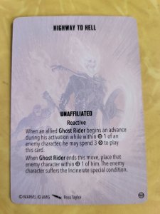 Marvel Crisis Protocol Game Card - Highway to Hell