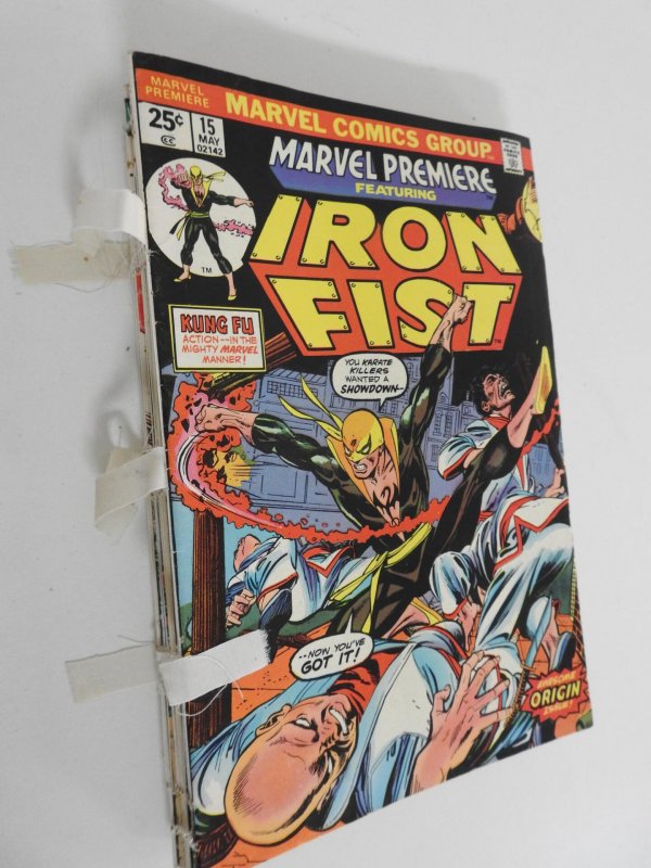 Iron Fist #1-15, Marvel Premiere #15-25 (1975) Iron Fist! Bound Volumes No Cover