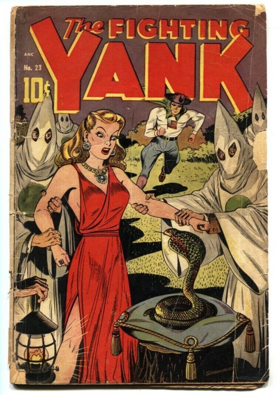 FIGHTING YANK #23 1948 Golden-Age HOODED MENACE/SNAKE cvr missing CFL