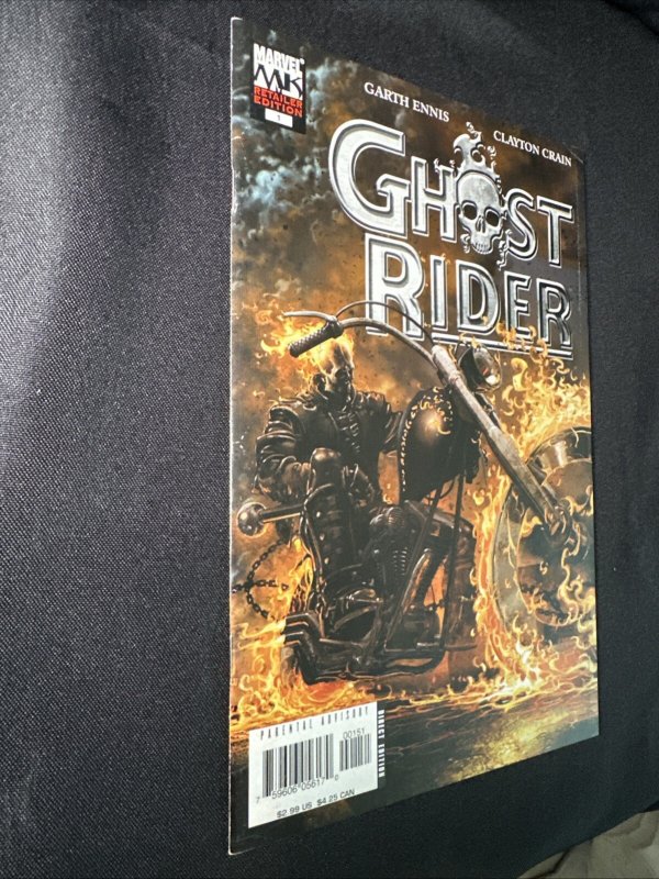 Ghost Rider #1 (2005) - Clayton Crain Retailer Incentive 1:25 variant - NM