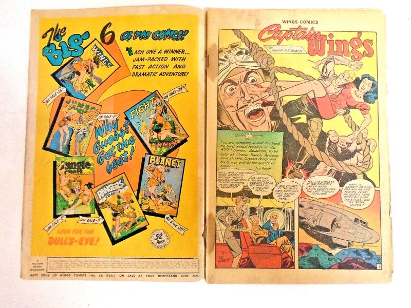 Wings Comics (Fiction House) #95vg Celardo, Centerfold Loose