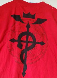 FULL METAL ALCHEMIST, Red T-SHIRT, New, Medium, Size M, 2005