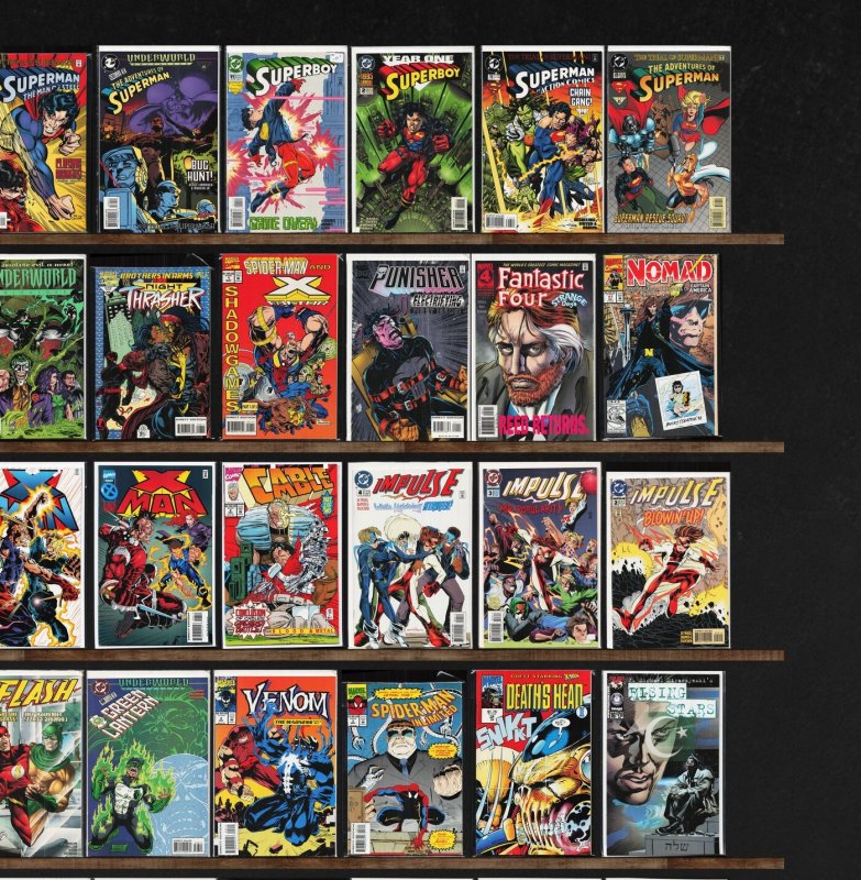 Huge Lot 140+ Comics with The Flash, Cable, X-Man, Resurrection Man & More!