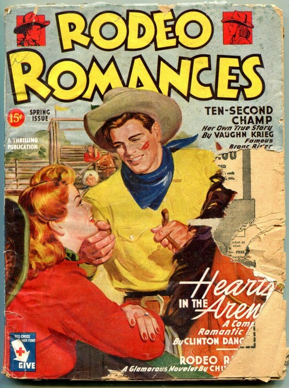 Rodeo Romances Pulp Spring 1945- Ten Second Champ- Western Thrills FAIR