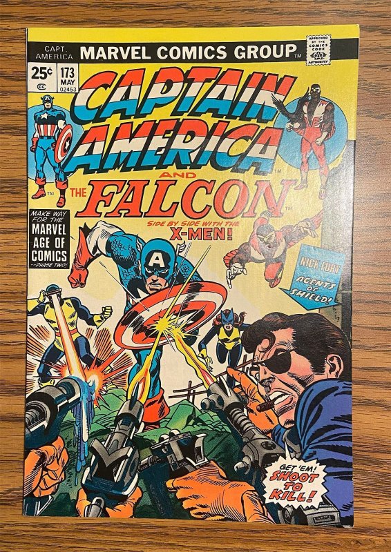 Captain America #173 (7.5 VFN-) X-Men, Gil Kane, John Romita Cover (1974)