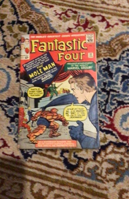 Fantastic Four #22 (1964) Mid-Grade VG/FN Return Mole Man Kirby Art Cville CERT!