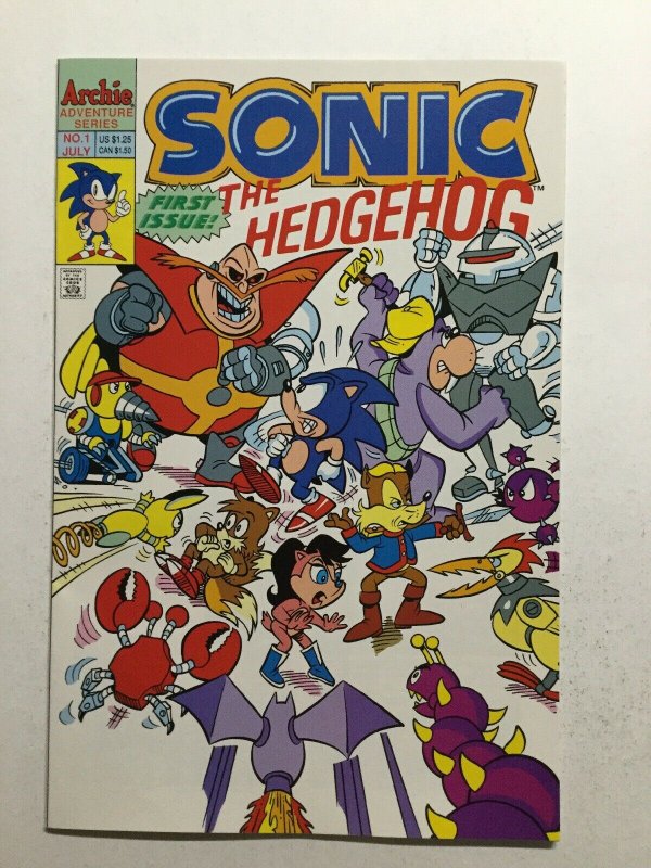 Sonic The Hedgehog 1 Near Mint Nm Printer Defect Archie