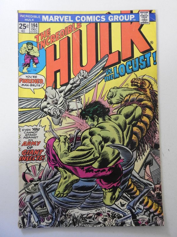 The Incredible Hulk #194 (1975) VG Condition