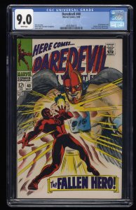 Daredevil #40 CGC VF/NM 9.0 White Pages Exterminator! Unholy Three!
