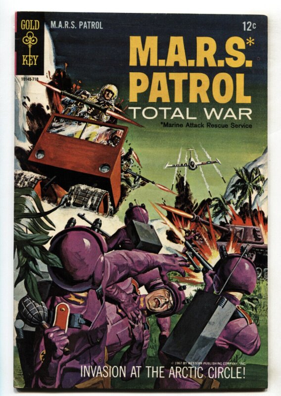 M A R S PATROL TOTAL WAR #4--BATTLE COVER-- 1967--GOLD KEY--VF