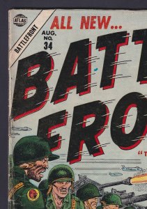 Battlefront #34 War VG 4.0 Atlas Comic - Aug 1955