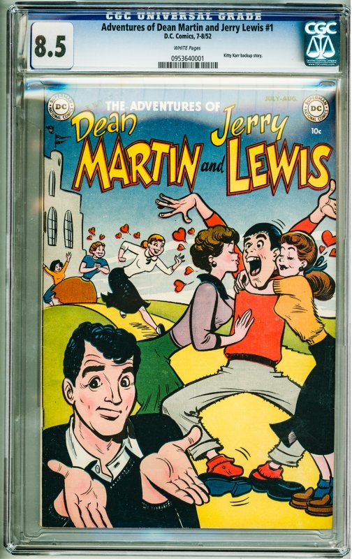 Adventures of Dean Martin & Jerry Lewis #1 (1952) CGC 8.5! White Pages!