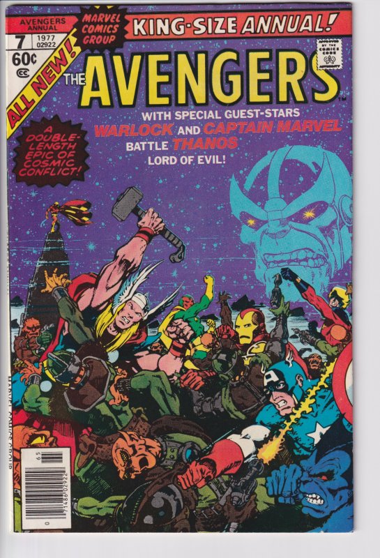 Avengers Annual #7  (1977) VF+ 8.5! Starlin, Thanos, Warlock, Captain Marvel