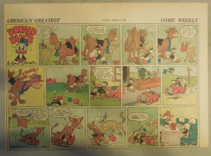 Donald Duck Sunday Page by Walt Disney from 3/8/1942 Half Page Size 