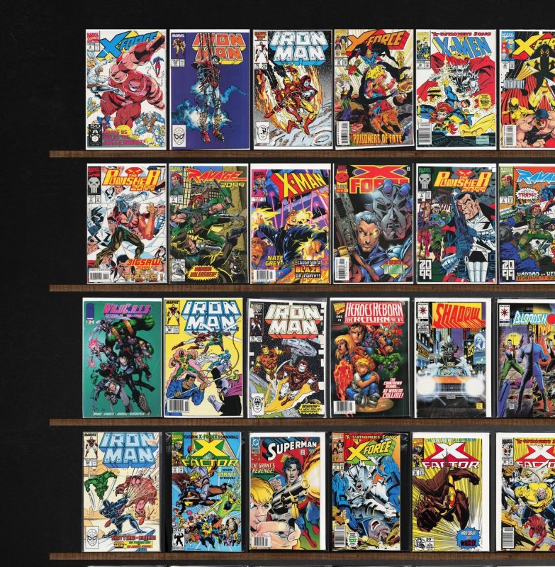 Huge Lot 140+ Comics with X-Force, Iron Man, Punisher 2099, X-Factor & More!