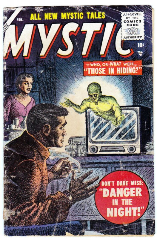 MYSTIC #44 1956-ATLAS-BILL EVERETT FLYING SAUCER UFO STORY