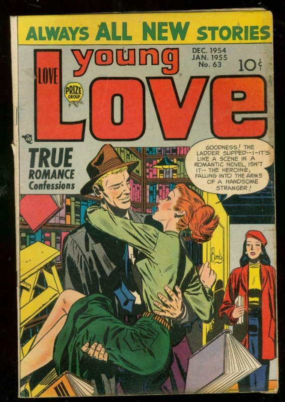 YOUNG LOVE #63 1955-PRIZE COMICS-BOOK STORE ROMANCE VG