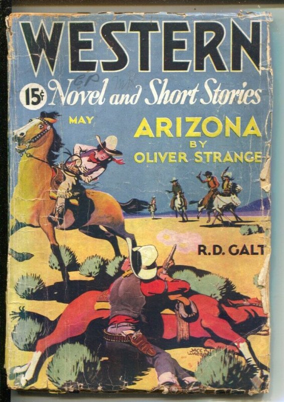 Western Novel And Short Stories Pulp #2 5/1934-2nd issue-Jack A Warren cover-...