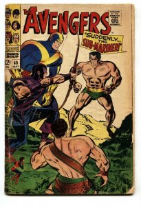 THE AVENGERS #40 1967- CAPTAIN AMERICA NAMOR MARVEL g/vg