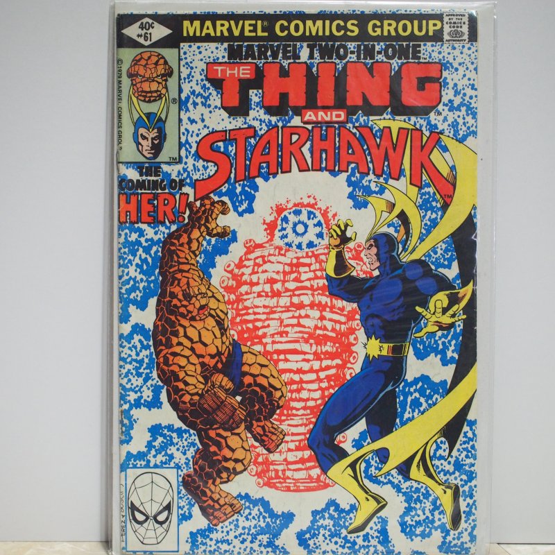 Marvel Two-in-One #61 (1980) VG Thing and Starhawk. First appearence Her!