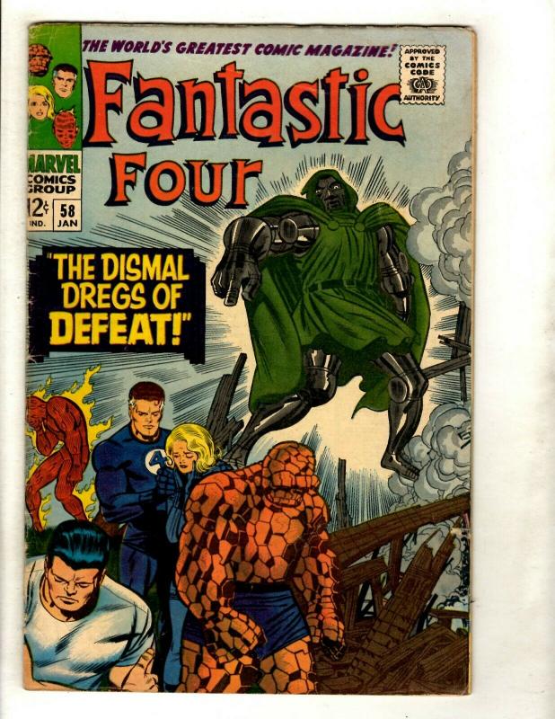 Fantastic Four # 58 FN Marvel Comic Book Silver Age Thing Human Torch Doom GK1