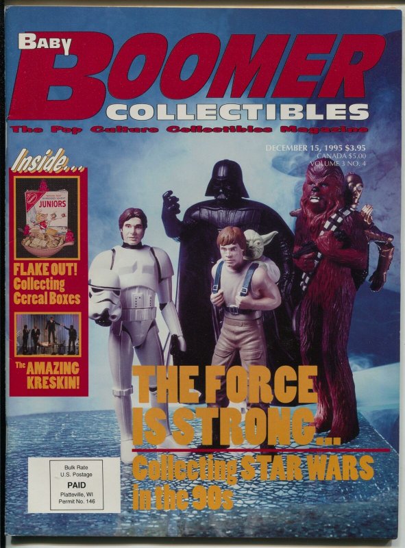 Baby Boomer Collectibles 12/15/1995-Star Wars toys-cereal boxes-FN