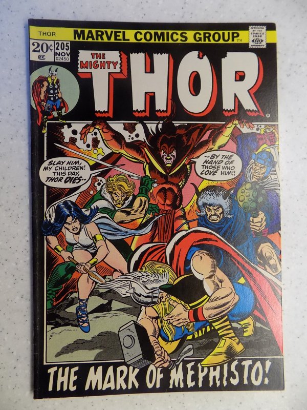 THE MIGHTY THOR # 205 MARVEL GODS JOURNEY ACTION ADVENTURE