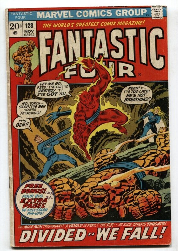 FANTASTIC FOUR #128 comic book-1972-REED-TORCH VG/FN