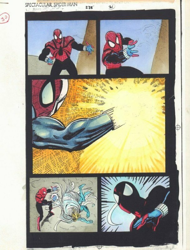 Spectacular Spider-Man #235 p.21 Color Guide Art - Ben Reilly by John Kalisz